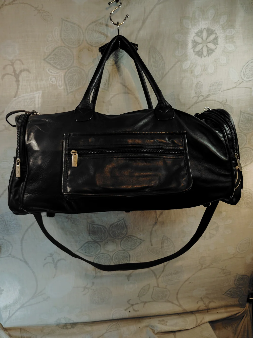 Hi Pro Faux Leather Duffel Bag in Dark Brown - Spacious Travel Carryall